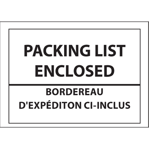 Pochettes pour bordereau d'exp&eacute;dition, 4" lo x 5" la, Style Insertion par l'arri&egrave;re Nuna Depot Inc.