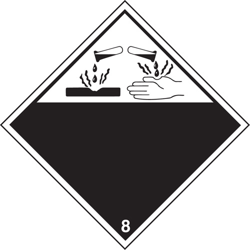 TDG Shipping Labels, Class 8, Corrosives, Vinyl Nuna Depot Inc.