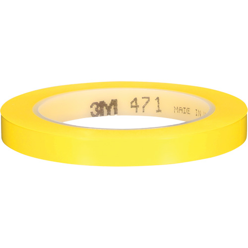 Ruban en vinyle 471, 12 mm (1/2") la x 32,9 m (108') lo, 5,3 mils, Jaune Nuna Depot Inc.