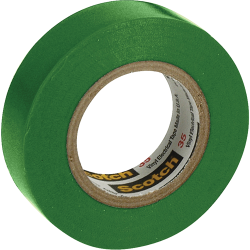 Rubans en vinyle pour codage en couleurs 35 Scotch, 12,7 mm (1/2") x 6,1 m (20'), Vert, 7 mils Nuna Depot Inc.