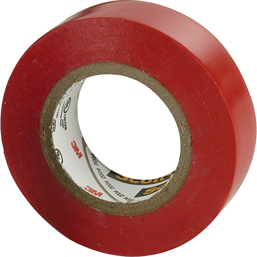 Rubans en vinyle pour codage en couleurs 35 Scotch, 12,7 mm (1/2") x 6,1 m (20'), Rouge, 7 mils Nuna Depot Inc.