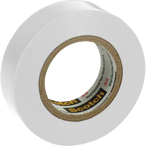 Rubans en vinyle pour codage en couleurs 35 Scotch, 12,7 mm (1/2") x 6,1 m (20'), Blanc, 7 mils Nuna Depot Inc.