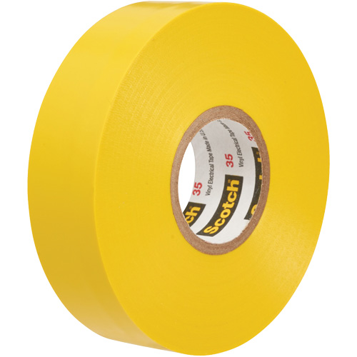 Rubans en vinyle pour codage en couleurs 35 Scotch, 12,7 mm (1/2") x 6,1 m (20'), Jaune, 7 mils Nuna Depot Inc.