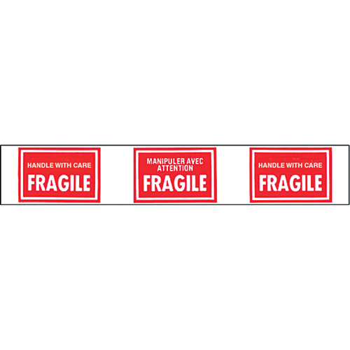 Pre-Printed Message Tapes, 1-7/8" W, White on Red Nuna Depot Inc.