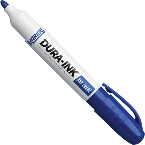 Marqueurs &agrave; essuyage &agrave; sec Dura-Ink, Bleu, Pointe Ronde Nuna Depot Inc.