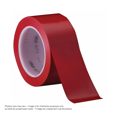 Ruban en vinyle 471, 38 mm (1-1/2") la x 32,9 m (108') lo, 5,3 mils, Rouge Nuna Depot Inc.