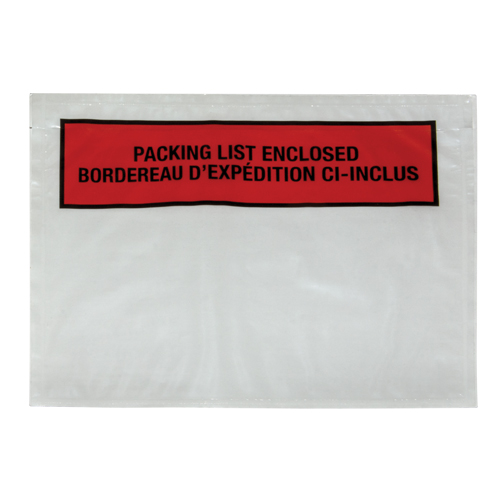 Pochette pour bordereau d'exp&eacute;dition, 7" lo x 5-1/2" la, Style Insertion par l'arri&egrave;re Nuna Depot Inc.