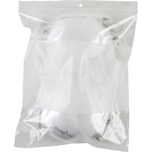 Sacs en poly avec espace inscriptible blanc, Refermable, 10" x 8", 2 mils Nuna Depot Inc.