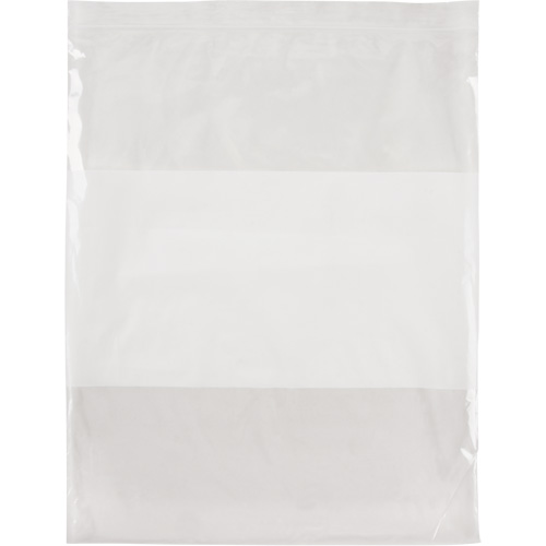 White Block Poly Bags, Reclosable, 15" x 12", 2 mils Nuna Depot Inc.