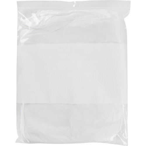 White Block Poly Bags, Reclosable, 15" x 12", 2 mils Nuna Depot Inc.