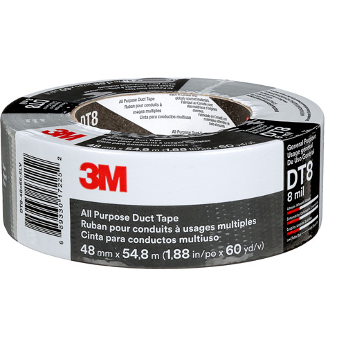 Ruban adh&eacute;sif tout usage DT8, 8 mils, Argent, 48 mm (2") x 55 m (180') Nuna Depot Inc.