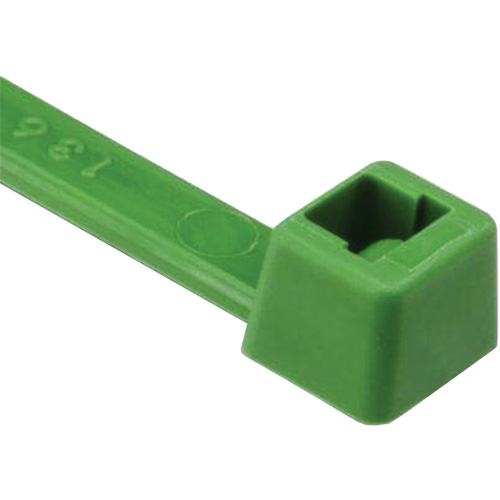T Series Cable Ties, 8" Long, 50 lbs. Tensile Strength, Green Nuna Depot Inc.