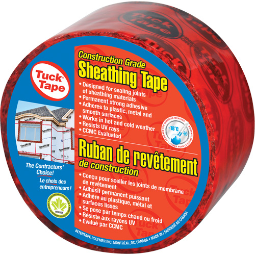 Ruban de rev&ecirc;tement pour entrepreneurs, 60 mm (2-3/8") x 0,0 m (0,0'), Rouge Nuna Depot Inc.