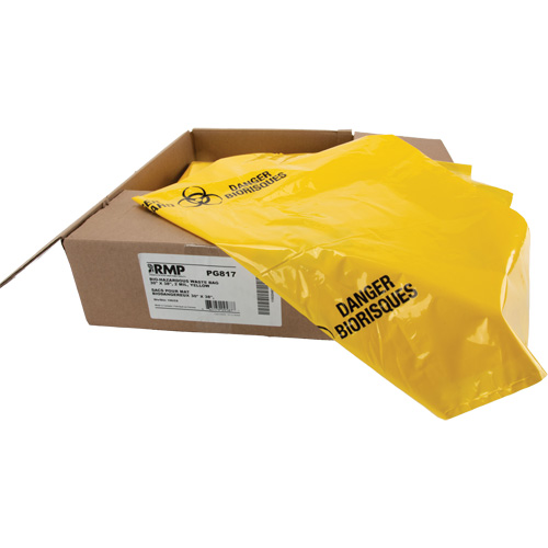 Waste Bags, Bio-Hazard, 38" L x 30" W, 2 mils Nuna Depot Inc.