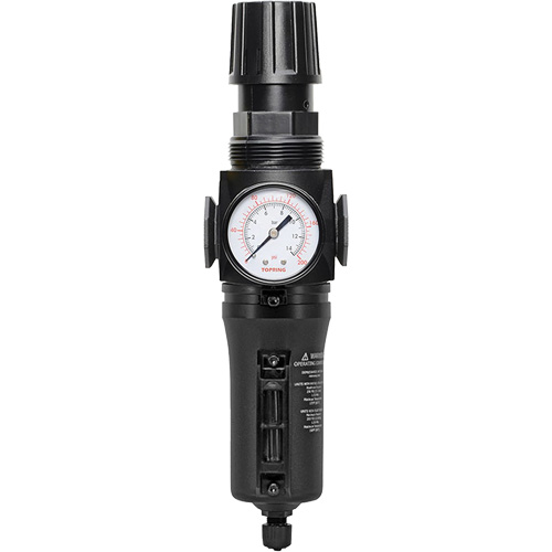 Filtre/r&eacute;gulateur drain manuel avec bol en m&eacute;tal Modulair 300, 1/4" NPT, 250 PSI, Capacit&eacute; de 5,1 oz liq. Nuna Depot Inc.