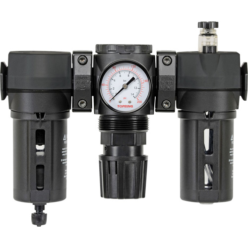 Filtre, d&eacute;tendeur & lubrificateur Modulair 200 avec drain manuel & bol standard, 3/8" NPTF Nuna Depot Inc.