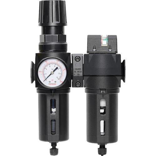 Filtre/d&eacute;tendeur & filtre coalescent Modulair 300 avec bol standard & drain manuel, 3/8" NPTF, 150 psi, Capacit&eacute; de 5,12 oz liq Nuna Depot Inc.