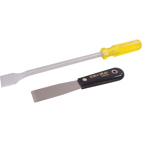 Jeu de 2 racloirs, Lame Acier au carbone, Largeur 1-1/2"/1-1/4", Manche Plastique Nuna Depot Inc.