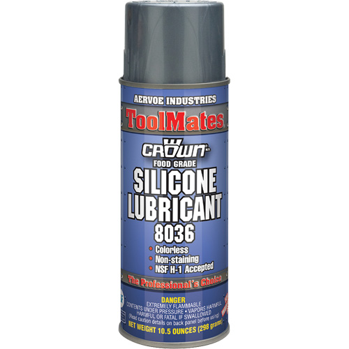 Lubrifiant &agrave; la silicone de cat&eacute;gorie alimentaire, Canette a&eacute;rosol Nuna Depot Inc.