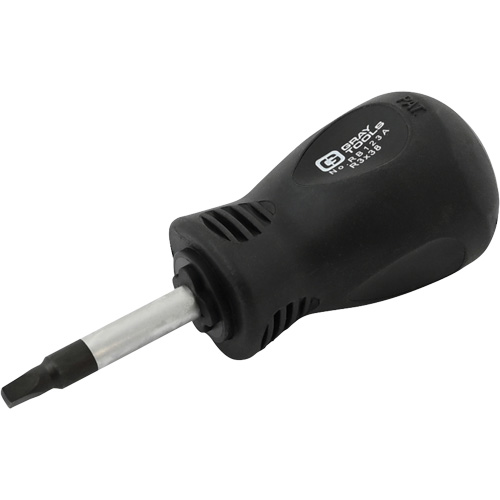Square Recess Stubby Screwdriver, #3 Tip, Round, 3-1/4" L, Cushion Grip Handle Nuna Depot Inc.