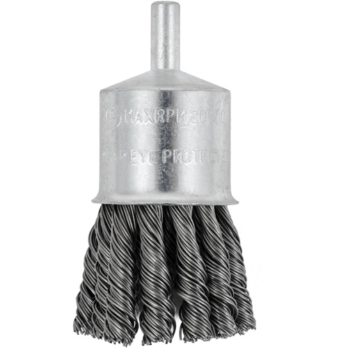 Shaft Mounted Knot Twisted End Brush, 1-1/8" Dia. x 1/4" Arbor Nuna Depot Inc.