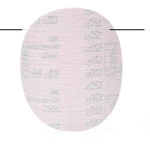 Hookit Microfinishing Film Disc 366L, 5" Dia., 120 Grit, Aluminum Oxide, 3 mils Nuna Depot Inc.
