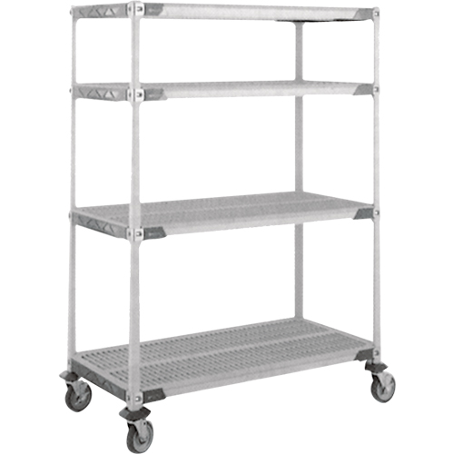 Chariot MetroMax i sur roulettes &agrave; tige, 4 tiers, 18" x 69" x 36", Capacit&eacute; 900 lb Nuna Depot Inc.