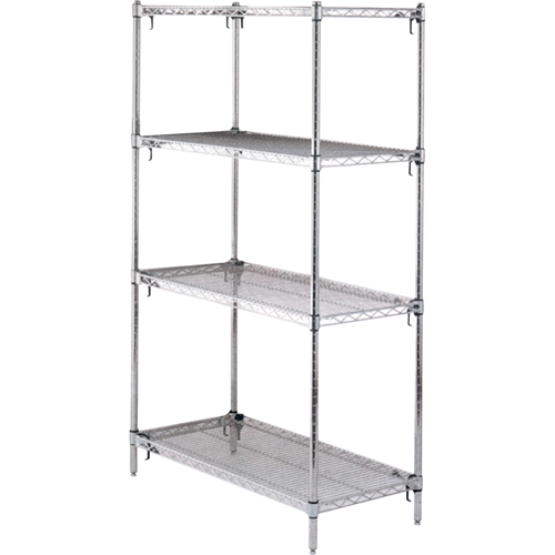 Shelving Unit, 4 Tiers, 36" W x 63" H x 18" D Nuna Depot Inc.