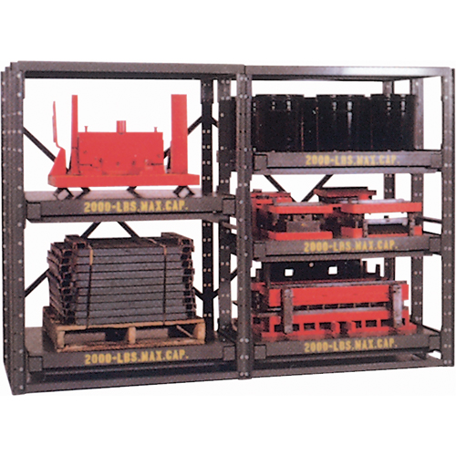 E-Z Glide Shelving, Steel, Roll Out, 2000 lbs. Capacity, 48" W x 62.5" H x 48" D Nuna Depot Inc.