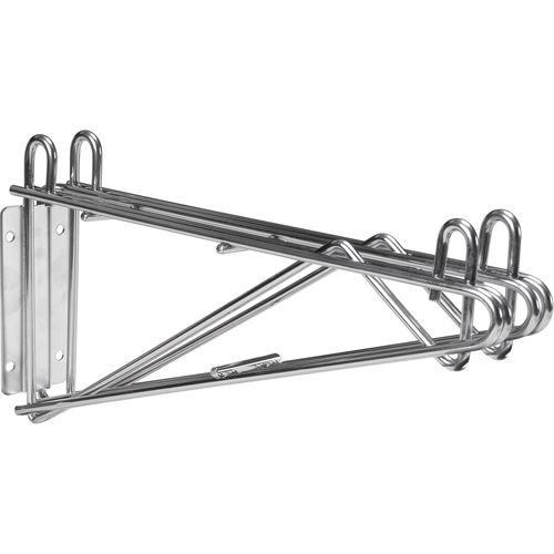 Support mural direct pour &eacute;tag&egrave;re en treillis chromat&eacute;, Double Support, 200 lb Capacit&eacute;, 14" p Nuna Depot Inc.