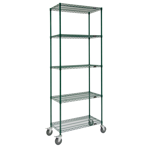 Wire Shelf Cart, Epoxy Finish, 36" x 92" x 24", 800 lbs. Capacity Nuna Depot Inc.
