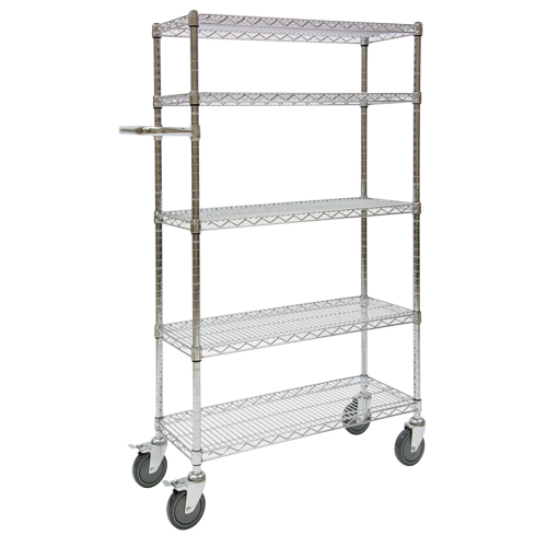 Push Cart, Chrome Plated, 30' x 60" x 14", 800 lbs. Capacity Nuna Depot Inc.