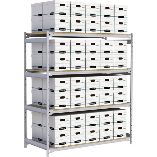 Wide Span Record Storage Shelving, Steel, 4 Shelves, 72" W x 32" D x 84" H Nuna Depot Inc.