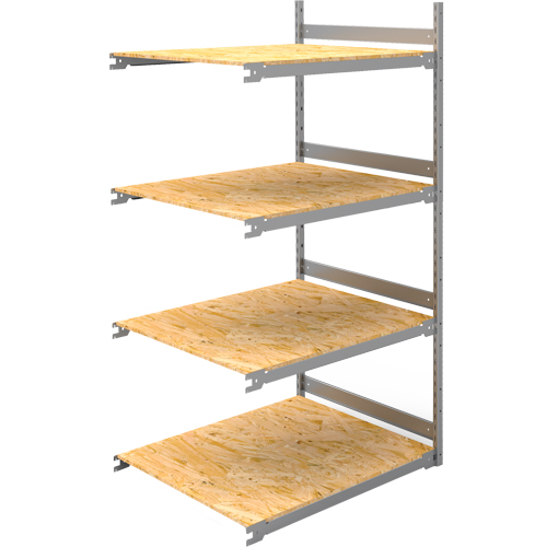 Wide Span Record Storage Shelving, Steel, 4 Shelves, 42" W x 32" D x 84" H, Add-On Kit Nuna Depot Inc.