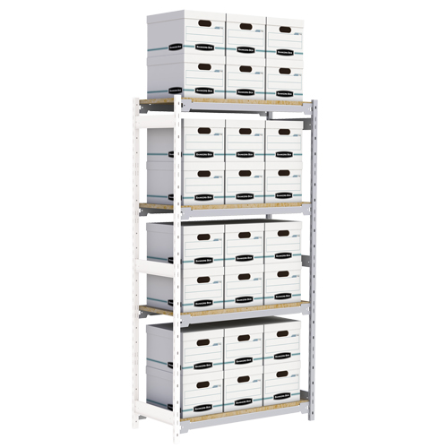 &eacute;tag&egrave;re-classeur de grande largeur, Acier, 4 Tablettes, 42" la x 18" p x 84" h, Ensemble Ajout Nuna Depot Inc.
