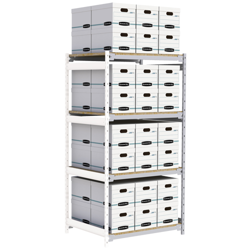 &eacute;tag&egrave;re-classeur de grande largeur, Acier, 4 Tablettes, 42" la x 32" p x 84" h, Ensemble Ajout Nuna Depot Inc.