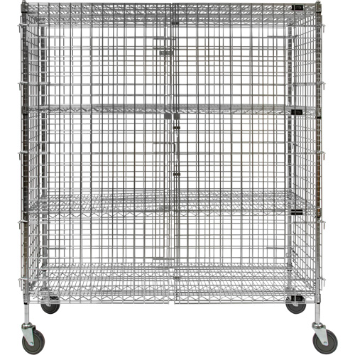 Security Cart, Chrome Plated, 60" x 69" x 24", 500 lbs. Capacity Nuna Depot Inc.