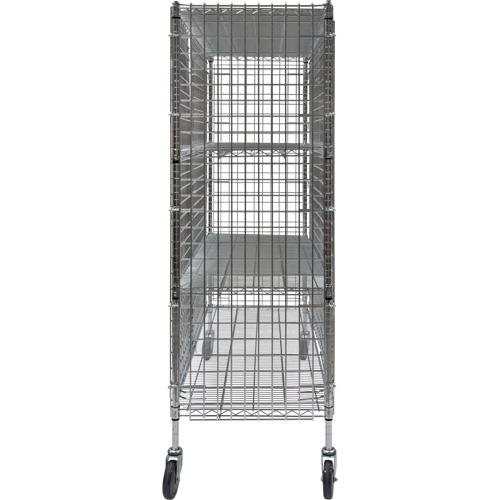 Security Cart, Chrome Plated, 60" x 69" x 24", 500 lbs. Capacity Nuna Depot Inc.
