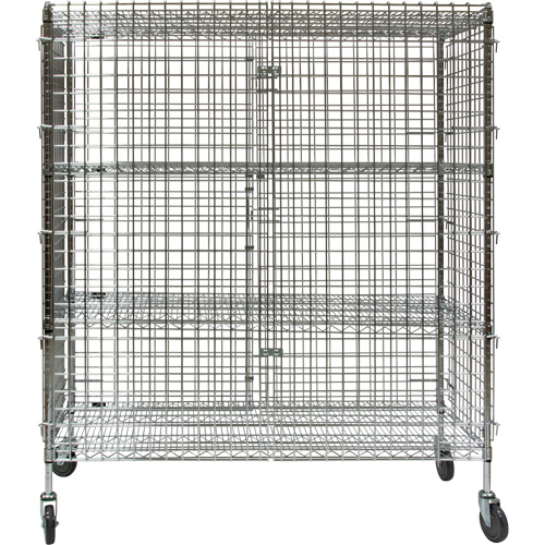 Security Cart, Chrome Plated, 60" x 69" x 24", 500 lbs. Capacity Nuna Depot Inc.