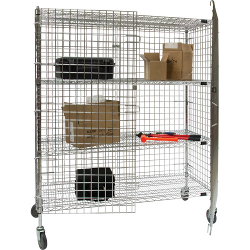 Security Cart, Chrome Plated, 60" x 69" x 24", 500 lbs. Capacity Nuna Depot Inc.