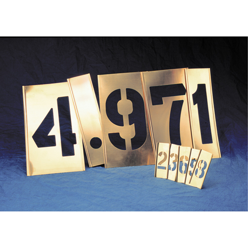 Gothic Brass Interlocking Stencils - Individual Letters & Numbers, Number, 6" Nuna Depot Inc.