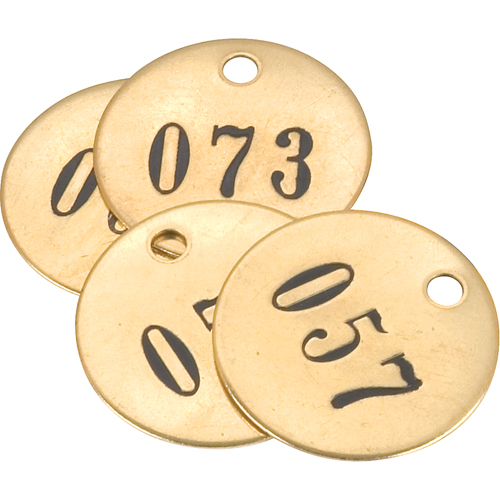 &eacute;tiquettes num&eacute;rot&eacute;es, # 176-200, Laiton, 1" dia. Nuna Depot Inc.