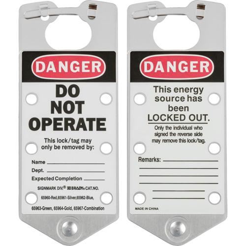 Labeled Lockout Hasps, Silver Nuna Depot Inc.