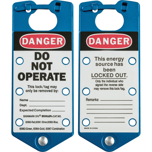 Labeled Lockout Hasps, Blue Nuna Depot Inc.