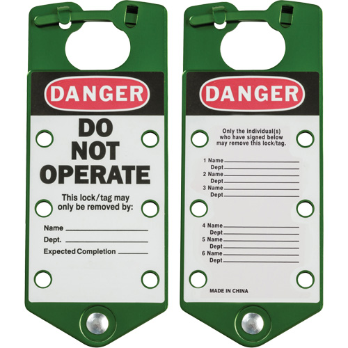 Labeled Lockout Hasps, Green Nuna Depot Inc.