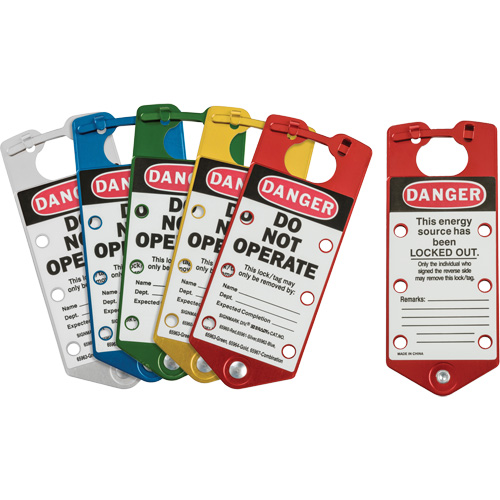 Labeled Lockout Hasps, Blue/Green/Red/Silver/Yellow Nuna Depot Inc.