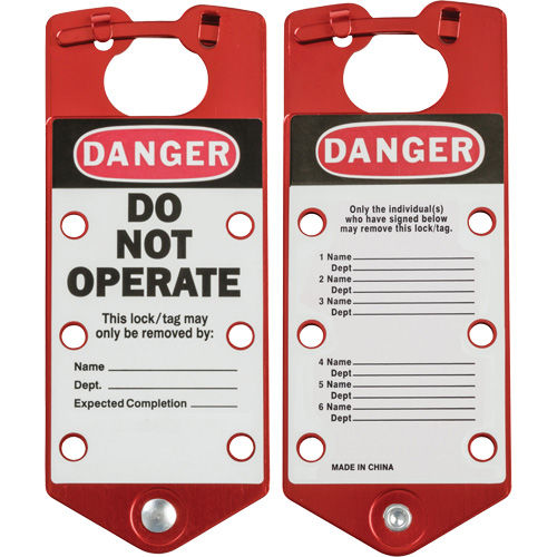 Labeled Lockout Hasps, Red Nuna Depot Inc.