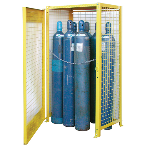 Armoires pour cylindres &agrave; gaz, nbre de bouteilles: 10, 44" , 30" , 74" , Jaune Nuna Depot Inc.