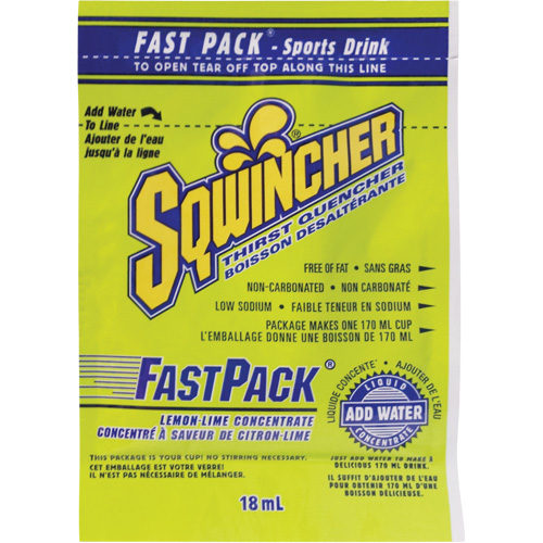 Sqwincher&reg; Boisson de r&eacute;hydratation Fast Pack, Emballage-portion, Citron-lime Nuna Depot Inc.