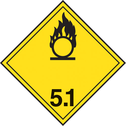 TDG Shipping Labels, Class 5.1, Oxidizing Substances, Paper Nuna Depot Inc.
